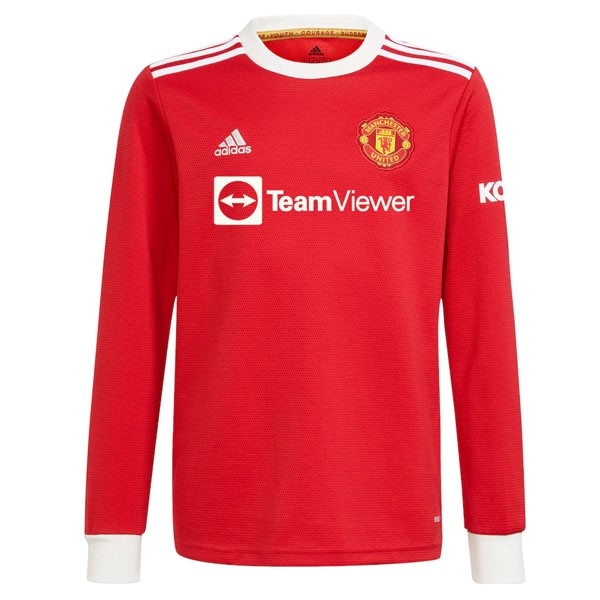 Tailandia Camiseta Manchester United 1ª ML 2021-2022 Rojo